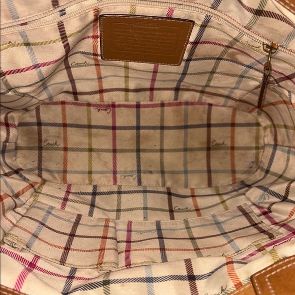 Coach Bleecker Floral Natural Straw And Leather Tote Bag, Rare - Picture 10 of 11